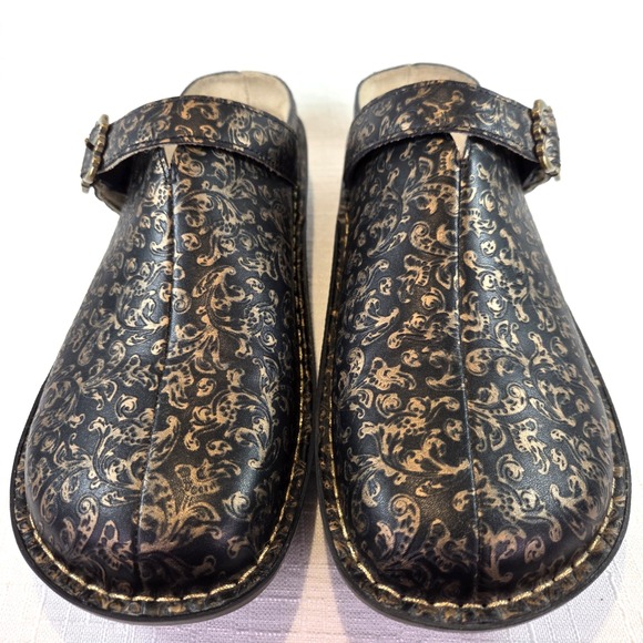 Alegria Leather Adjustable Backstrap Clogs Women's EU42 US10.5 Myrtle Boheme - Picture 2 of 13